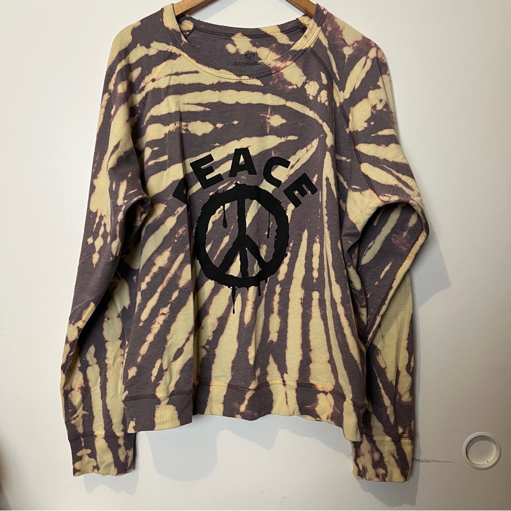 SOUTHERN BLISS COMPANY PEACE TIE DYE PULLOVER